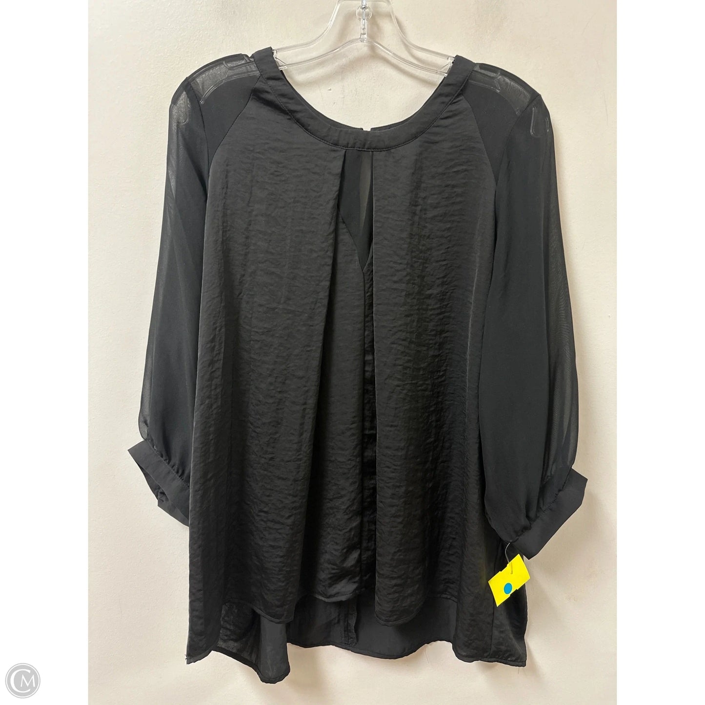 Top Long Sleeve By Clothes Mentor In Black, Size: L