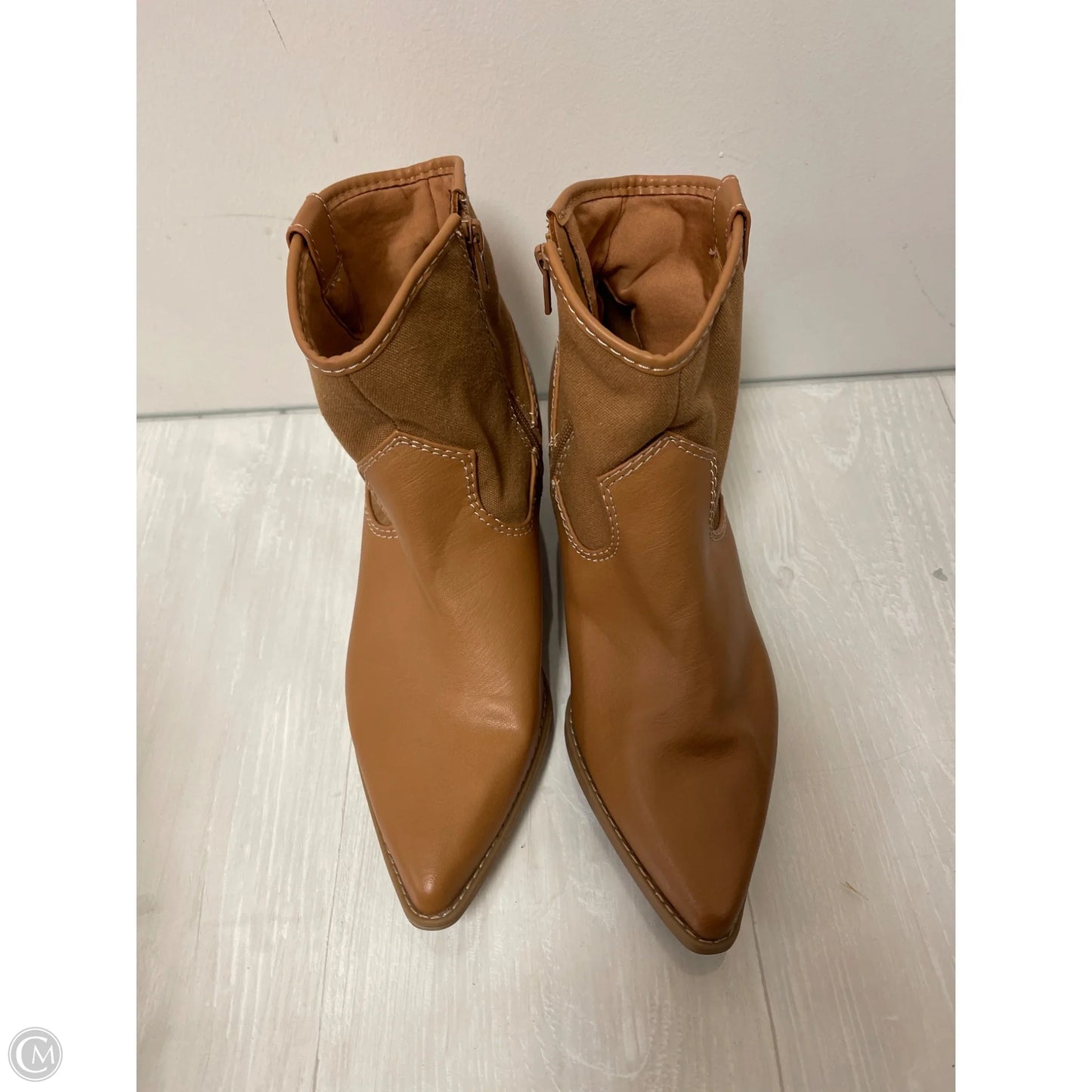 Boots Ankle Heels By Universal Thread In Brown, Size: 10