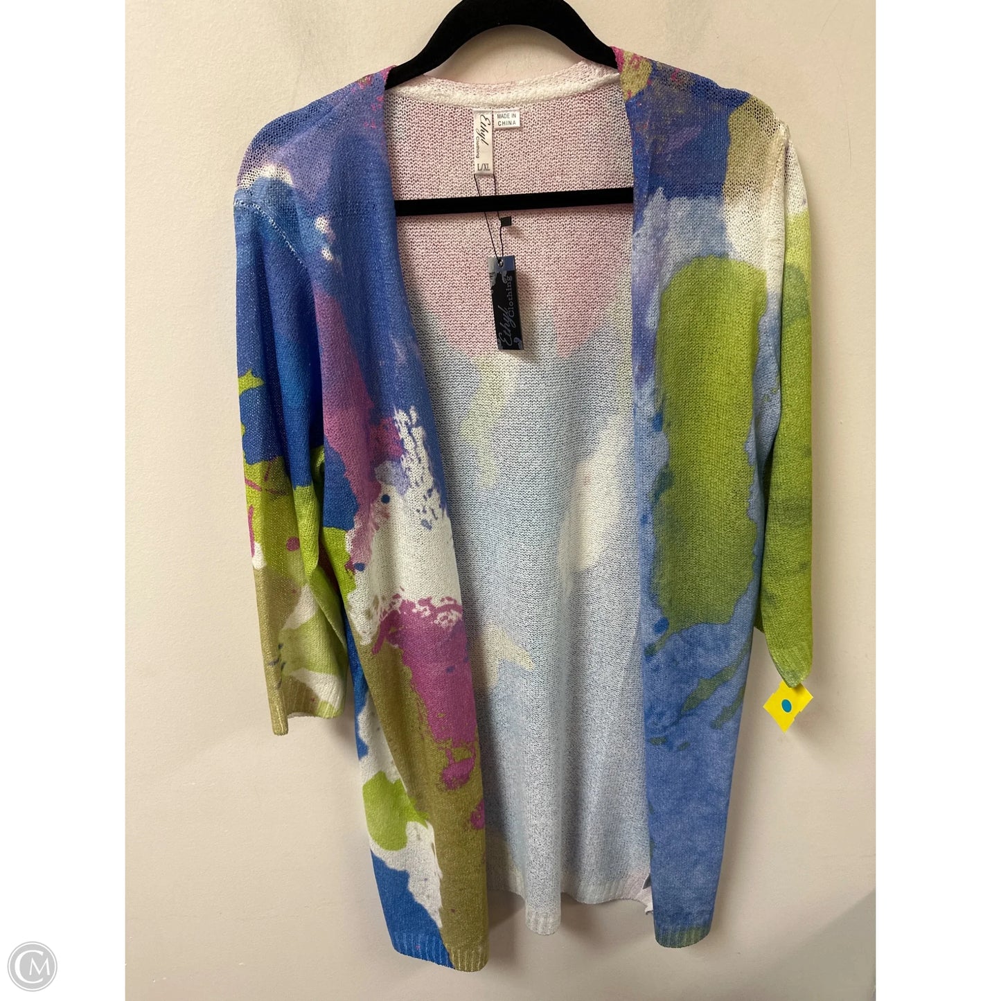 Sweater Cardigan By Clothes Mentor In Multi-colored, Size: Xl