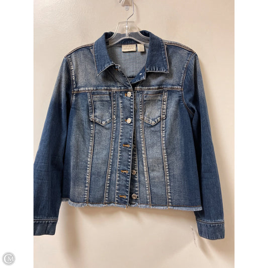 Jacket Denim By Chicos In Blue Denim, Size: M