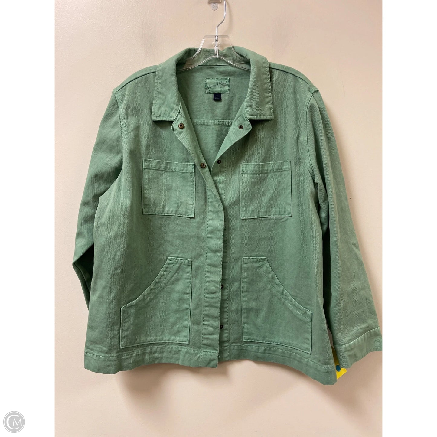 Jacket Denim By Universal Standard In Green, Size: L