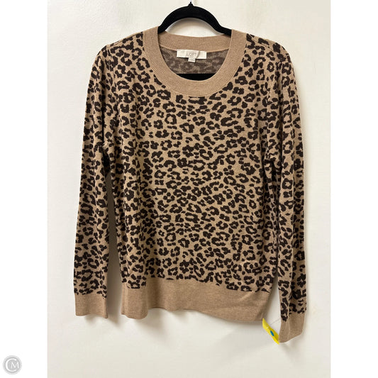 Sweater By Loft In Animal Print, Size: M