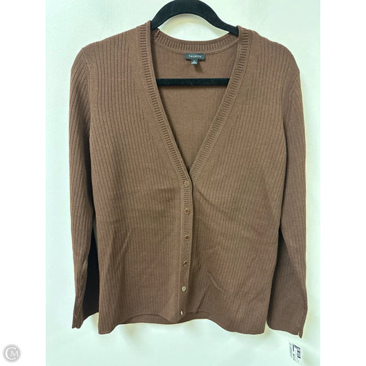 Sweater Cardigan By Talbots In Brown, Size: M