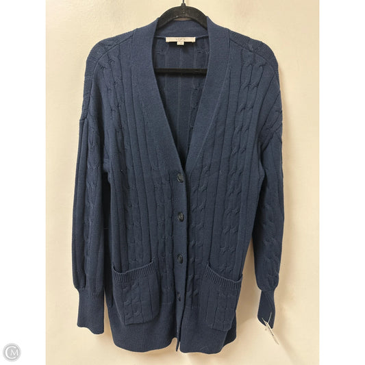 Sweater Cardigan By Loft In Navy, Size: M