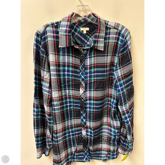 Blouse Long Sleeve By Talbots In Blue, Size: M