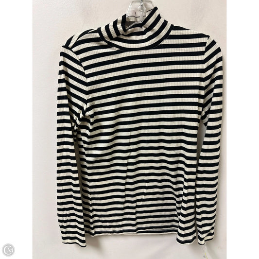 Top Long Sleeve By Talbots In Black & Cream, Size: S