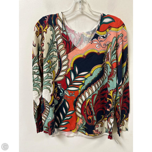 Top Long Sleeve By Chicos In Multi-colored, Size: M