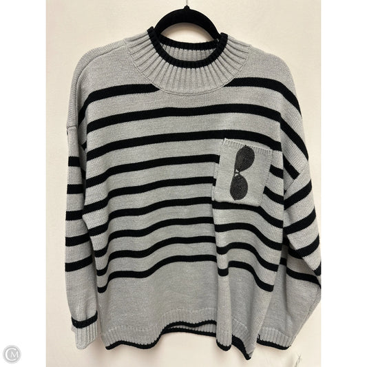 Sweater Designer By Karl Lagerfeld In Grey, Size: Xl