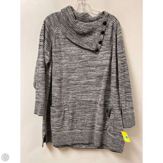 Tunic Long Sleeve By Eight Eight Eight In Grey, Size: 1x