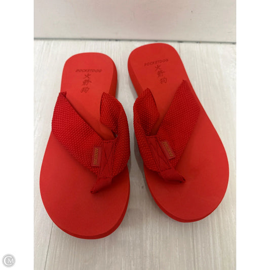 Sandals Flip Flops By Rocket Dogs In Red, Size: 9
