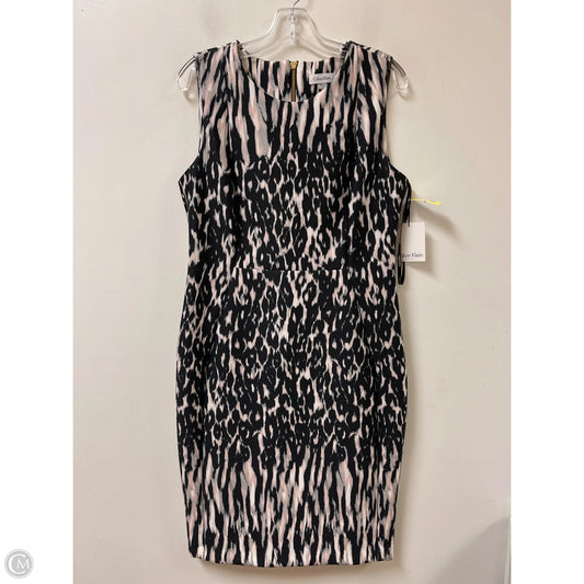 Dress Work By Calvin Klein In Black & Cream, Size: L