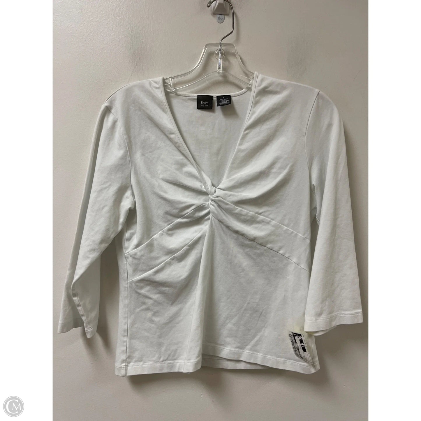 Top Short Sleeve By Clothes Mentor In White, Size: L