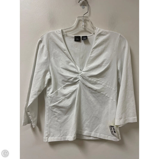 Top Short Sleeve By Clothes Mentor In White, Size: L