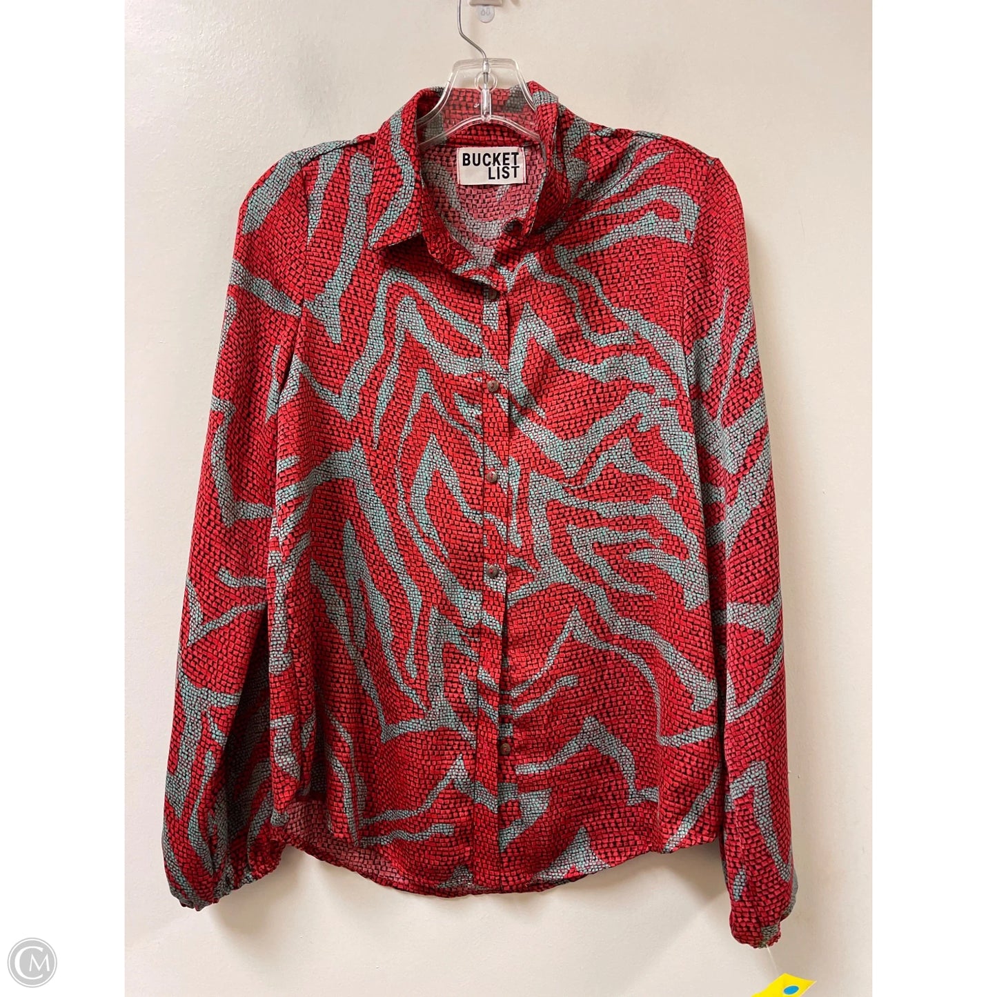 Blouse Long Sleeve By Bucketlist In Red, Size: S