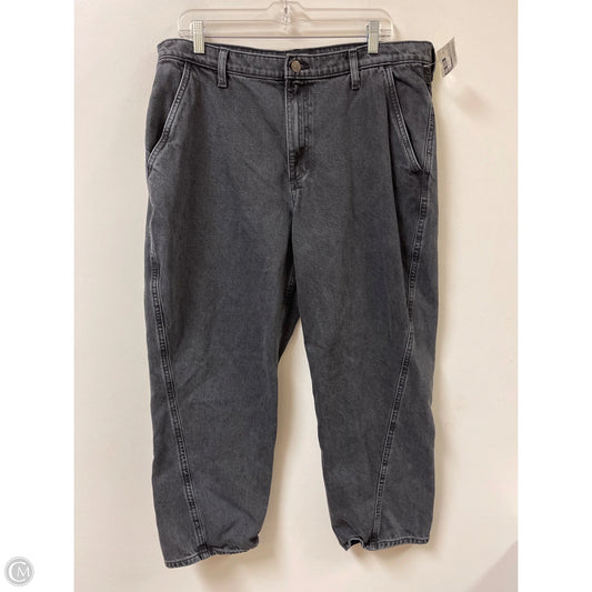 Jeans Boyfriend By Banana Republic In Black, Size: 16