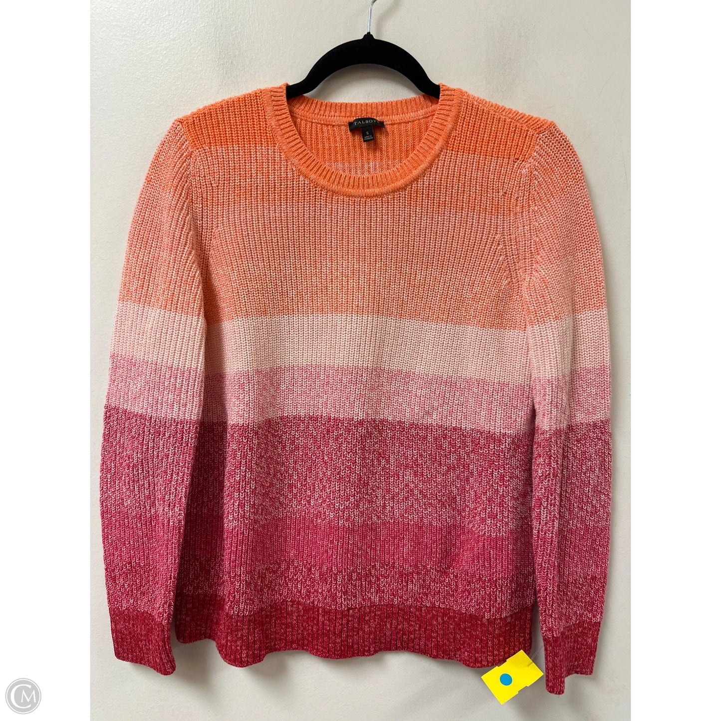Sweater By Talbots In Orange & Pink, Size: S