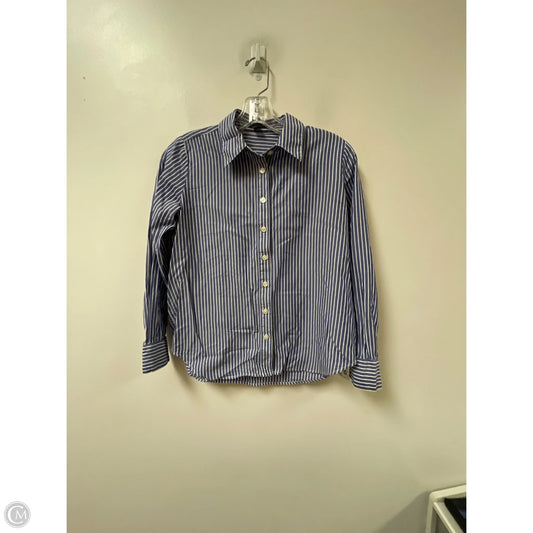 Blouse Long Sleeve By Ann Taylor In Blue, Size: Xs