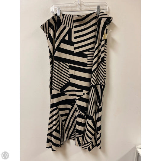 Skirt Maxi By Chicos In Black & Cream, Size: 1x