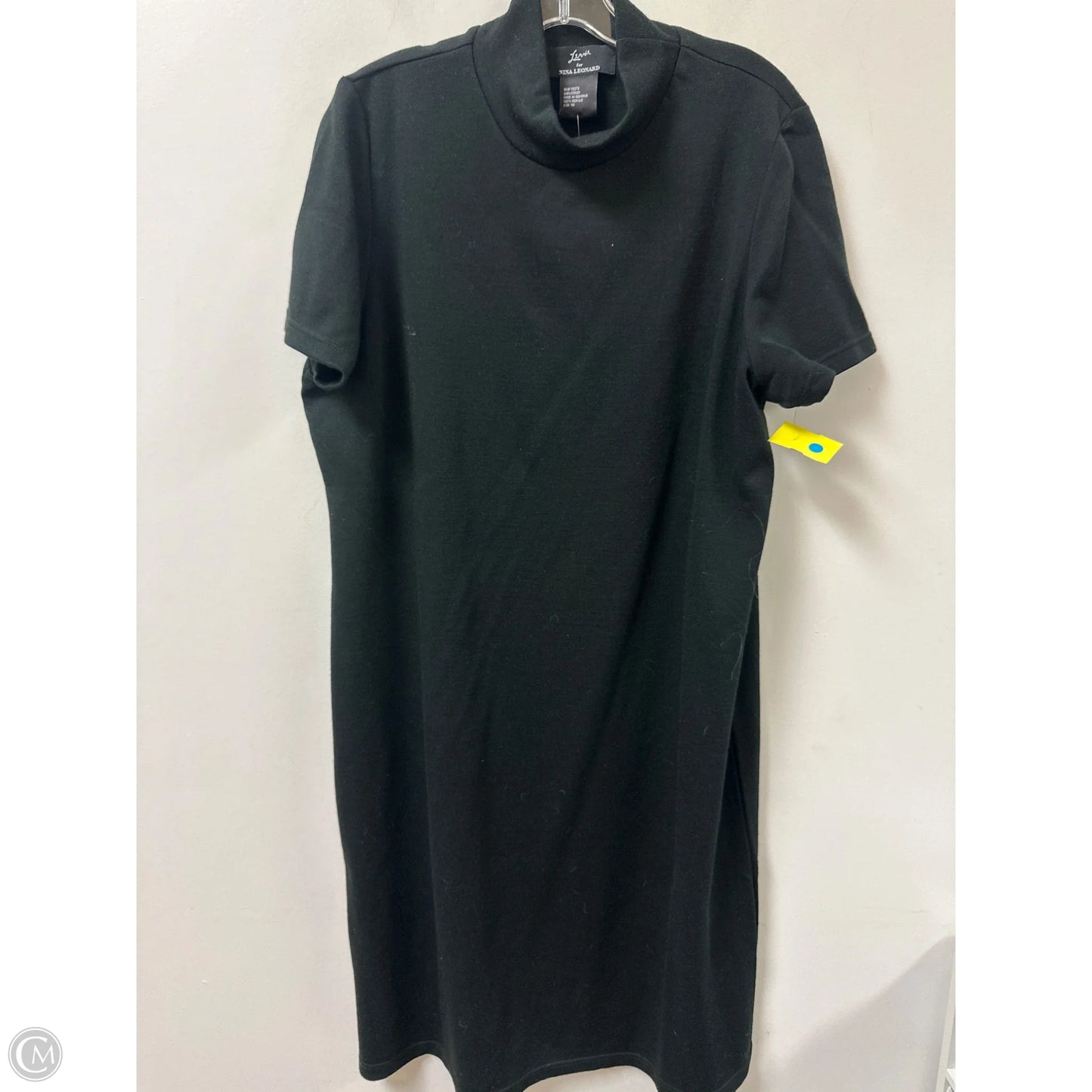 Dress Casual Midi By Nina Leonard In Black, Size: 1x