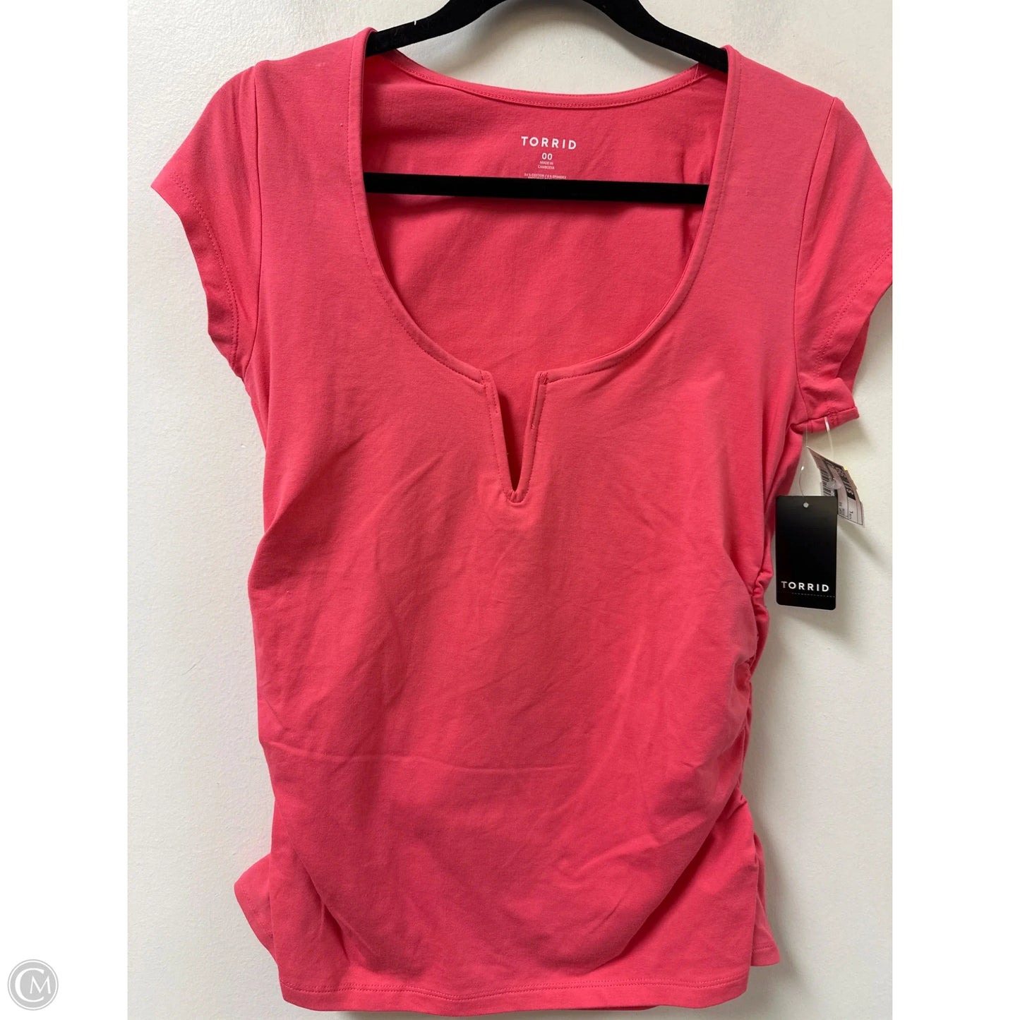 Top Short Sleeve By Torrid In Pink, Size: L