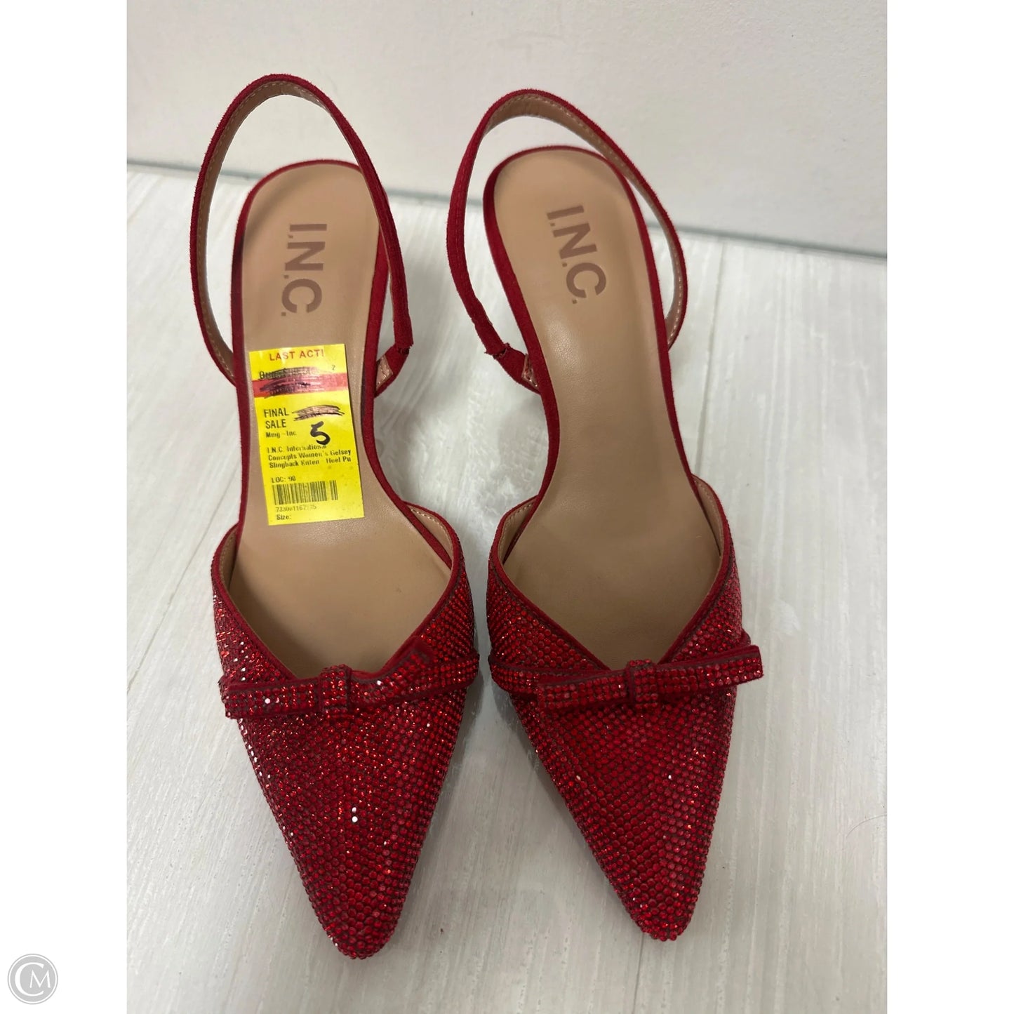Shoes Heels Kitten By Inc In Red, Size: 5