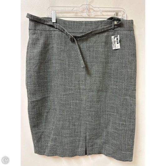 Skirt Midi By Ann Taylor In Grey, Size: Xl