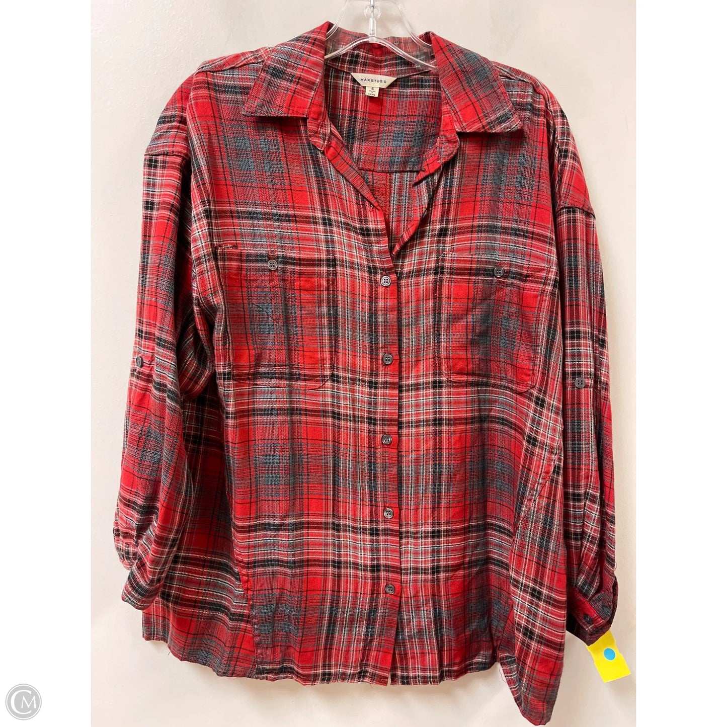 Blouse Long Sleeve By Max Studio In Red, Size: S