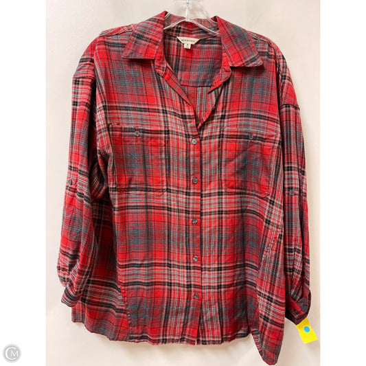 Blouse Long Sleeve By Max Studio In Red, Size: S