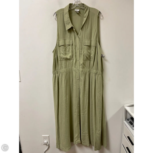 Dress Casual Maxi By Ava & Viv In Green, Size: 3x