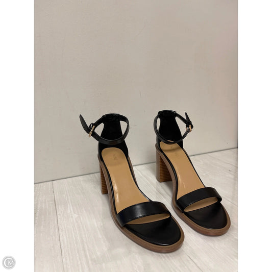 Sandals Heels Block By Nine West In Black, Size: 11