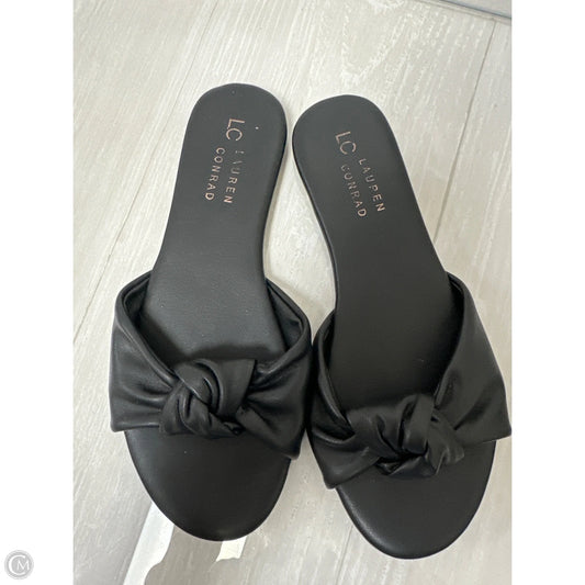 Sandals Flats By Lc Lauren Conrad In Black, Size: 6