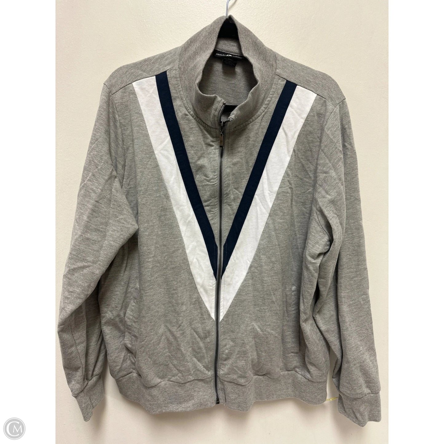 Jacket Fleece By Ashley Stewart In Grey, Size: 3x