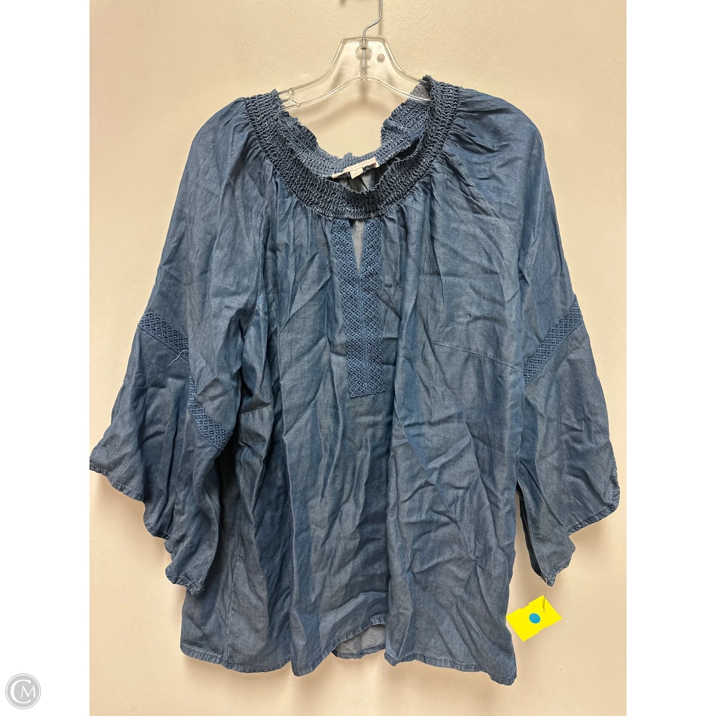 Top Long Sleeve By Clothes Mentor In Blue, Size: 2x