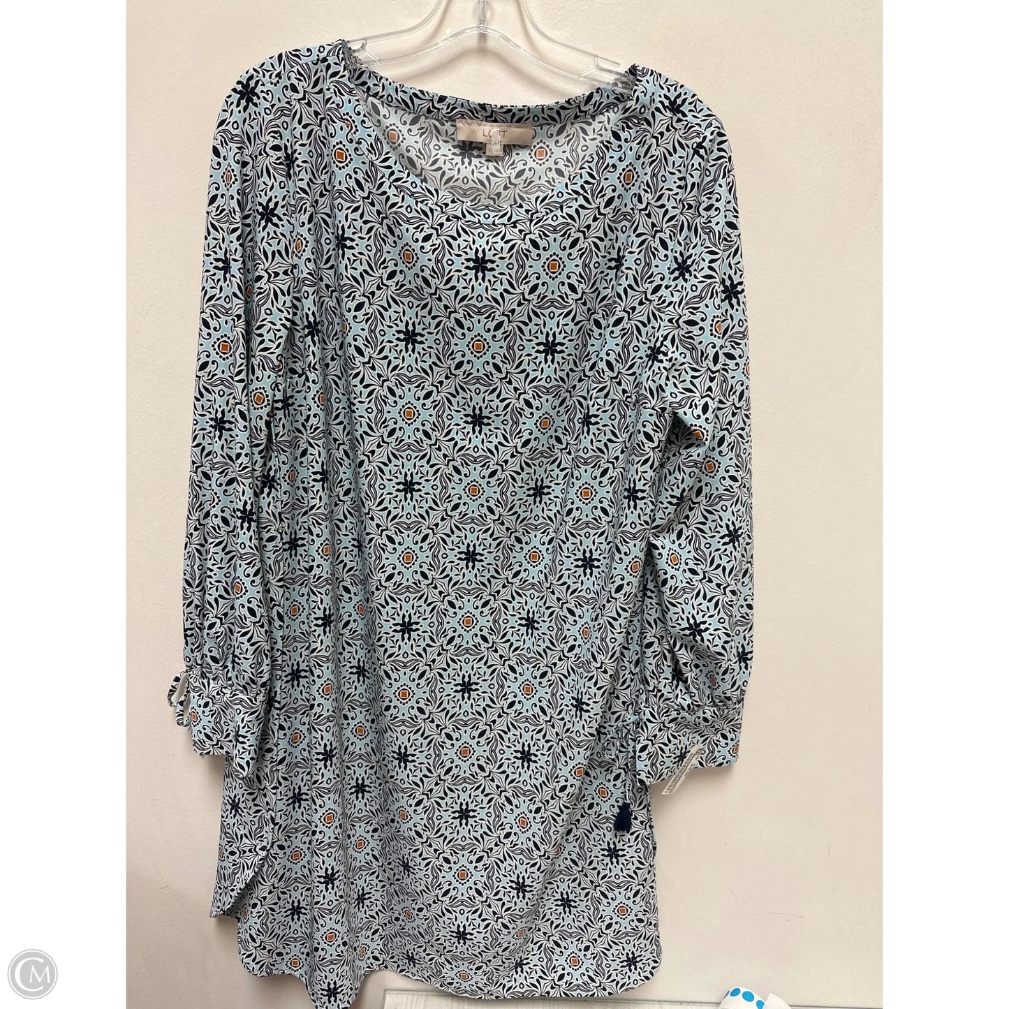 Dress Casual Midi By Loft In Blue, Size: L