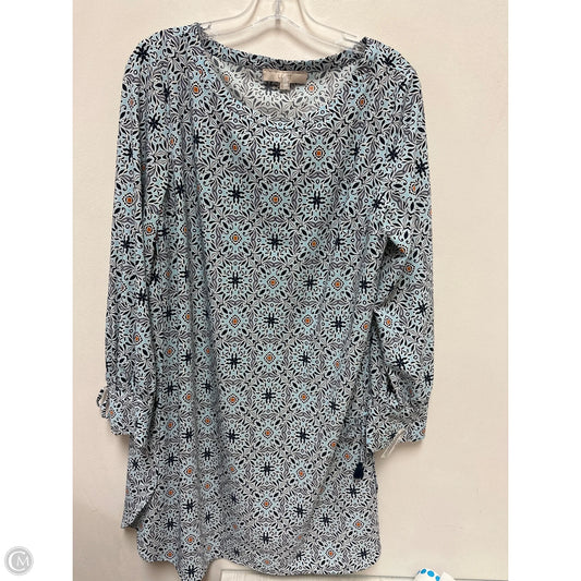 Dress Casual Midi By Loft In Blue, Size: L