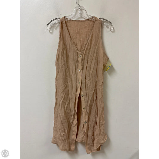 Tunic Sleeveless By Clothes Mentor In Tan, Size: S