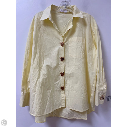 Blouse Long Sleeve By Clothes Mentor In Yellow, Size: S