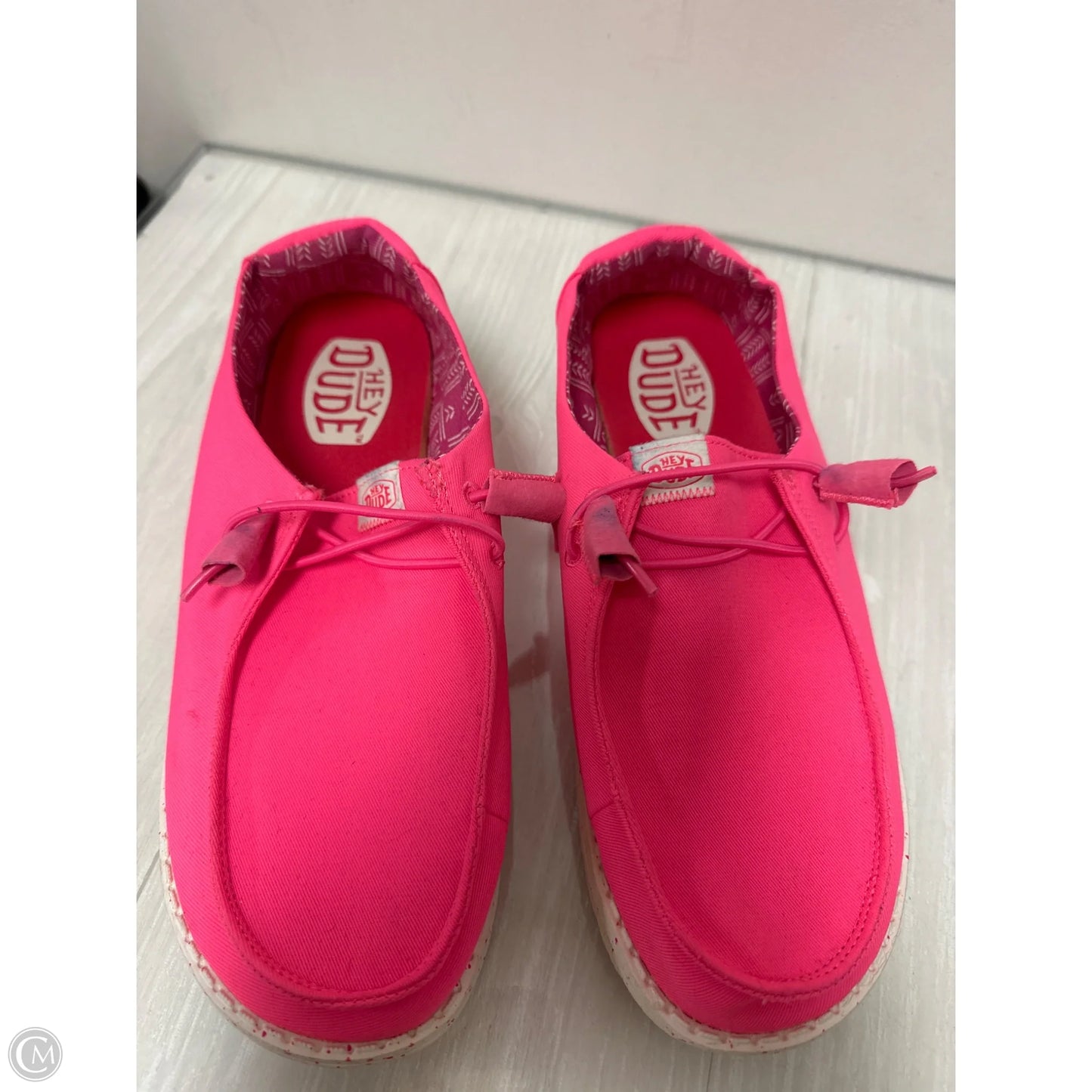 Shoes Flats By Hey Dude In Pink, Size: 8