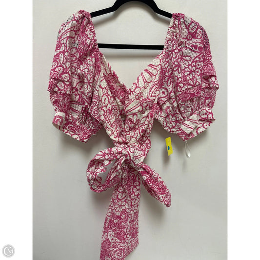 Top Short Sleeve By Maeve In Pink, Size: M