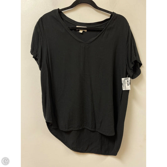 Top Short Sleeve By Cloth & Stone In Black, Size: L