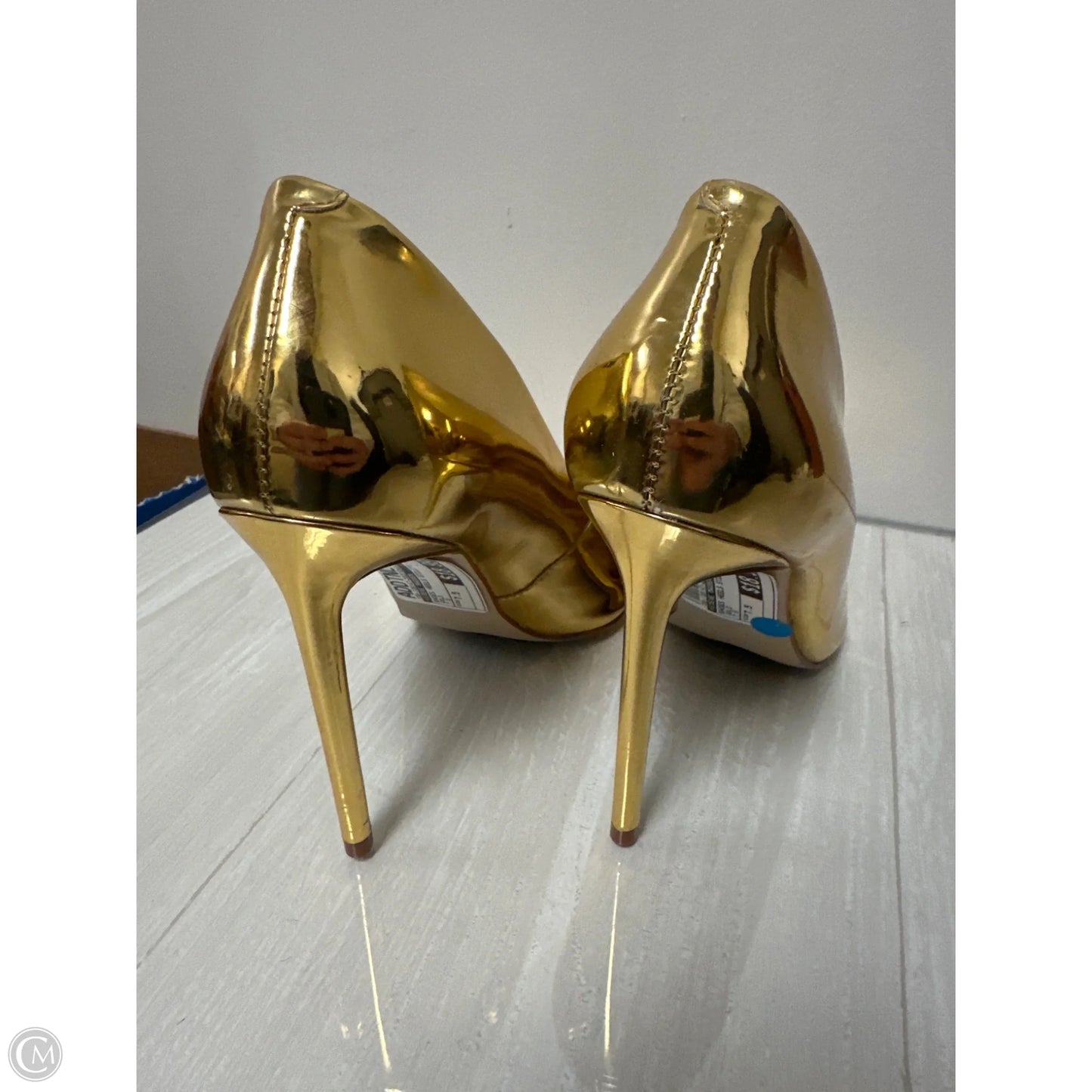 Shoes Heels Stiletto By Steve Madden In Gold, Size: 7.5