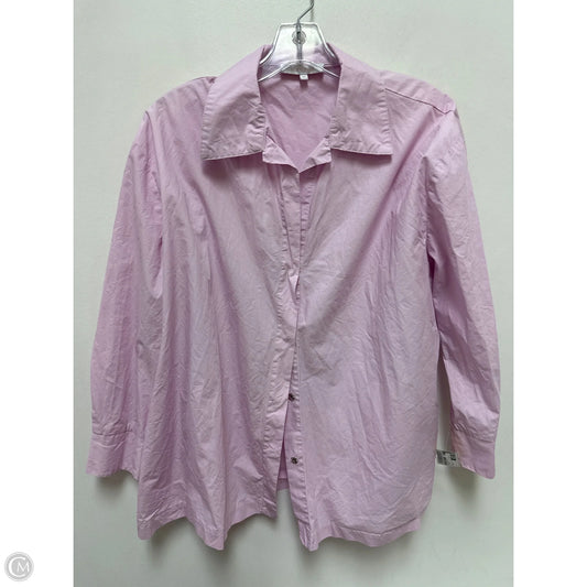 Blouse Long Sleeve By Olivaceous In Purple, Size: M
