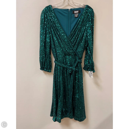 Dress Casual Midi By Dkny In Green, Size: L