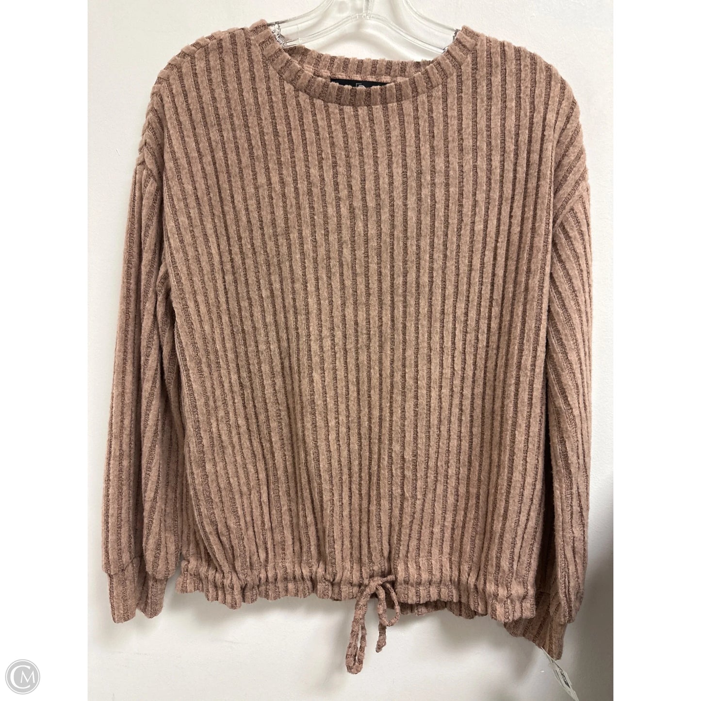 Top Long Sleeve By Fred David In Brown, Size: M