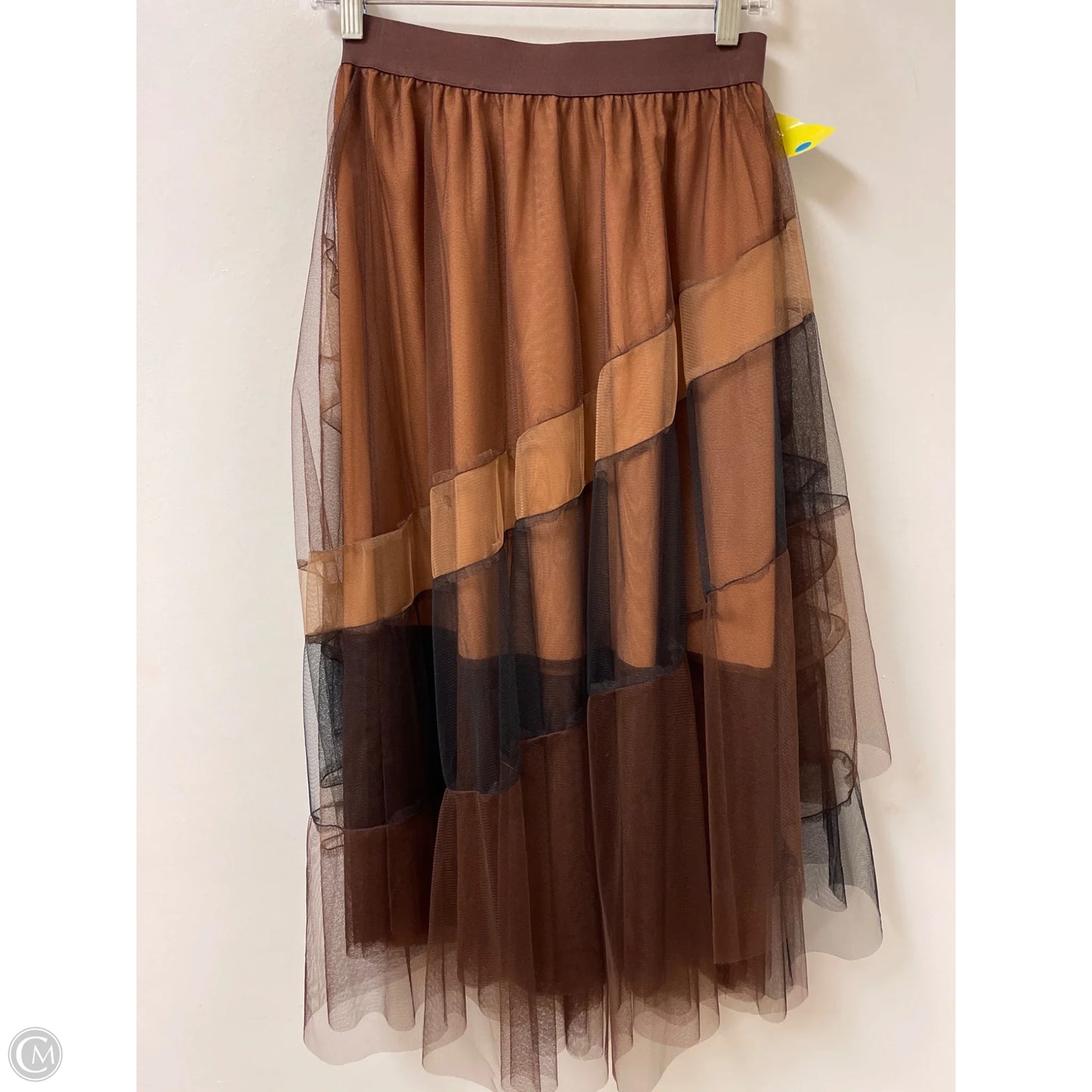 Skirt Maxi By Oc By Oleg Cassini In Brown, Size: S