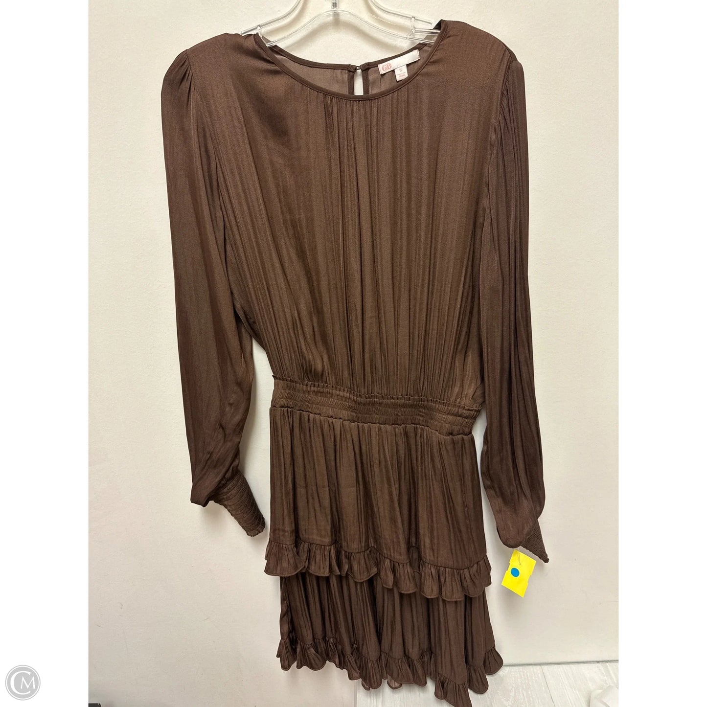 Dress Casual Midi By Gb In Brown, Size: S