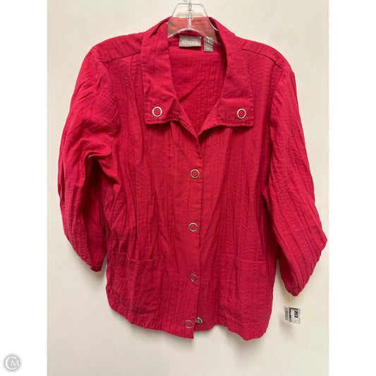 Blouse Long Sleeve By Chicos In Pink, Size: M
