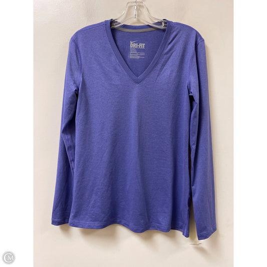 Athletic Top Long Sleeve Crewneck By Nike Apparel In Purple, Size: M