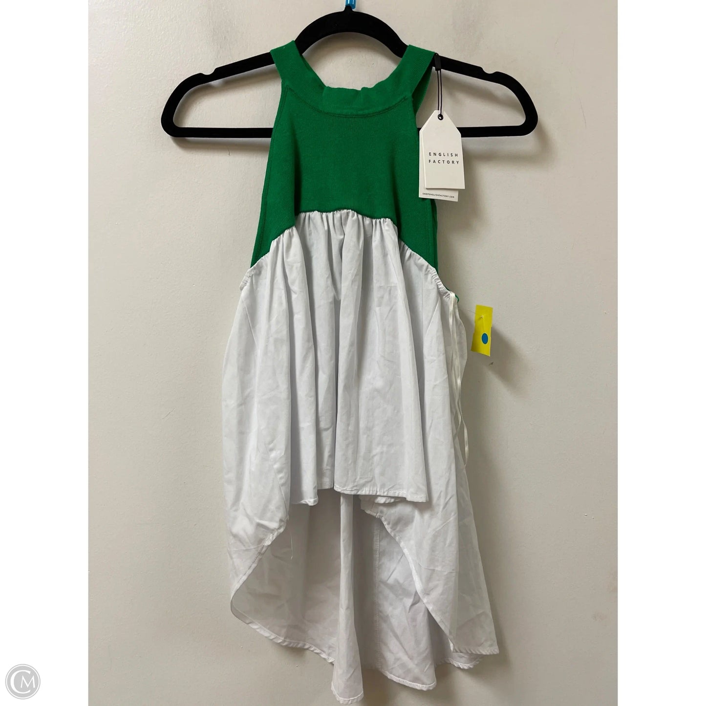 Top Sleeveless By English Factory In Green, Size: S