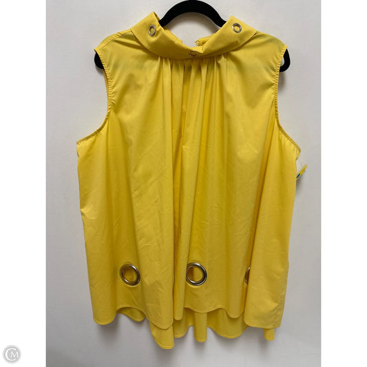 Top Sleeveless By Ashley Stewart In Yellow, Size: 2x